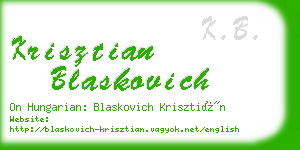 krisztian blaskovich business card